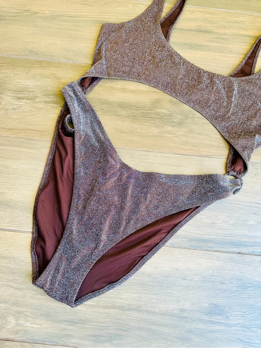 BRAND NEW! Skims Glitter Monokini in Jasper